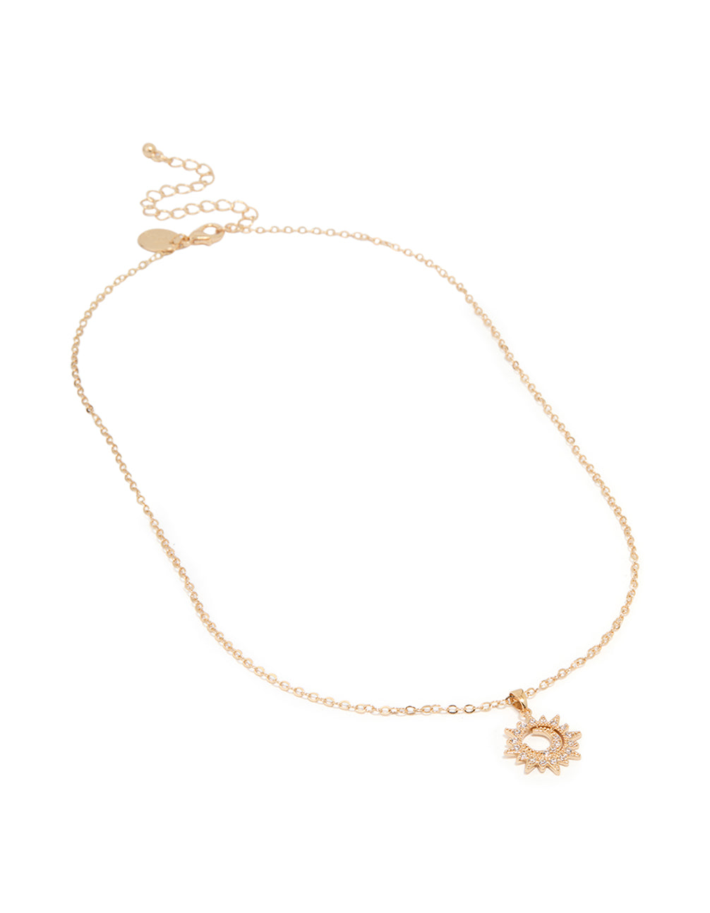 Gold Dainty Sunray Necklace