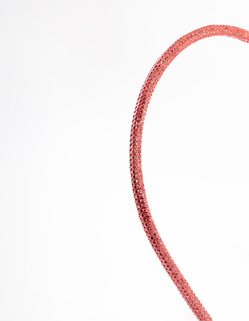 Red Rounded Diamante Headband