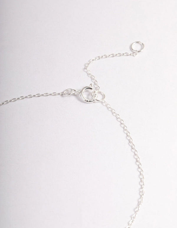 Sterling Silver Floating Heart Bracelet