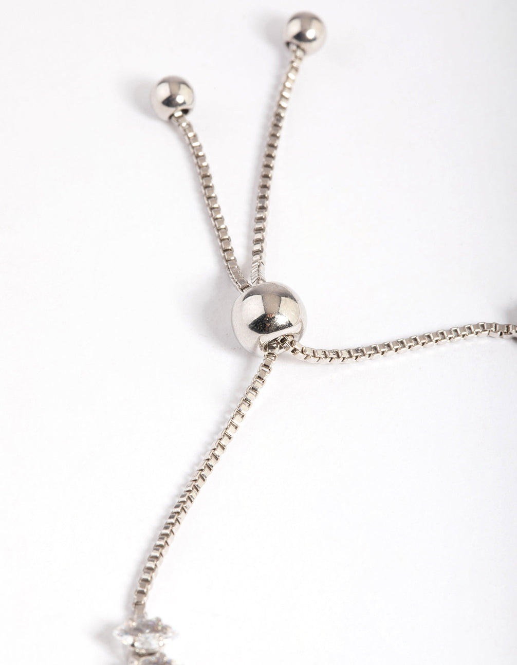 Silver Cubic Zirconia Stone Toggle Tennis Bracelet
