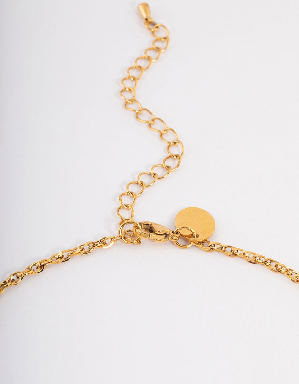 Waterproof Gold Plated Stainless Steel Fine 2mm Twist Chain Necklace