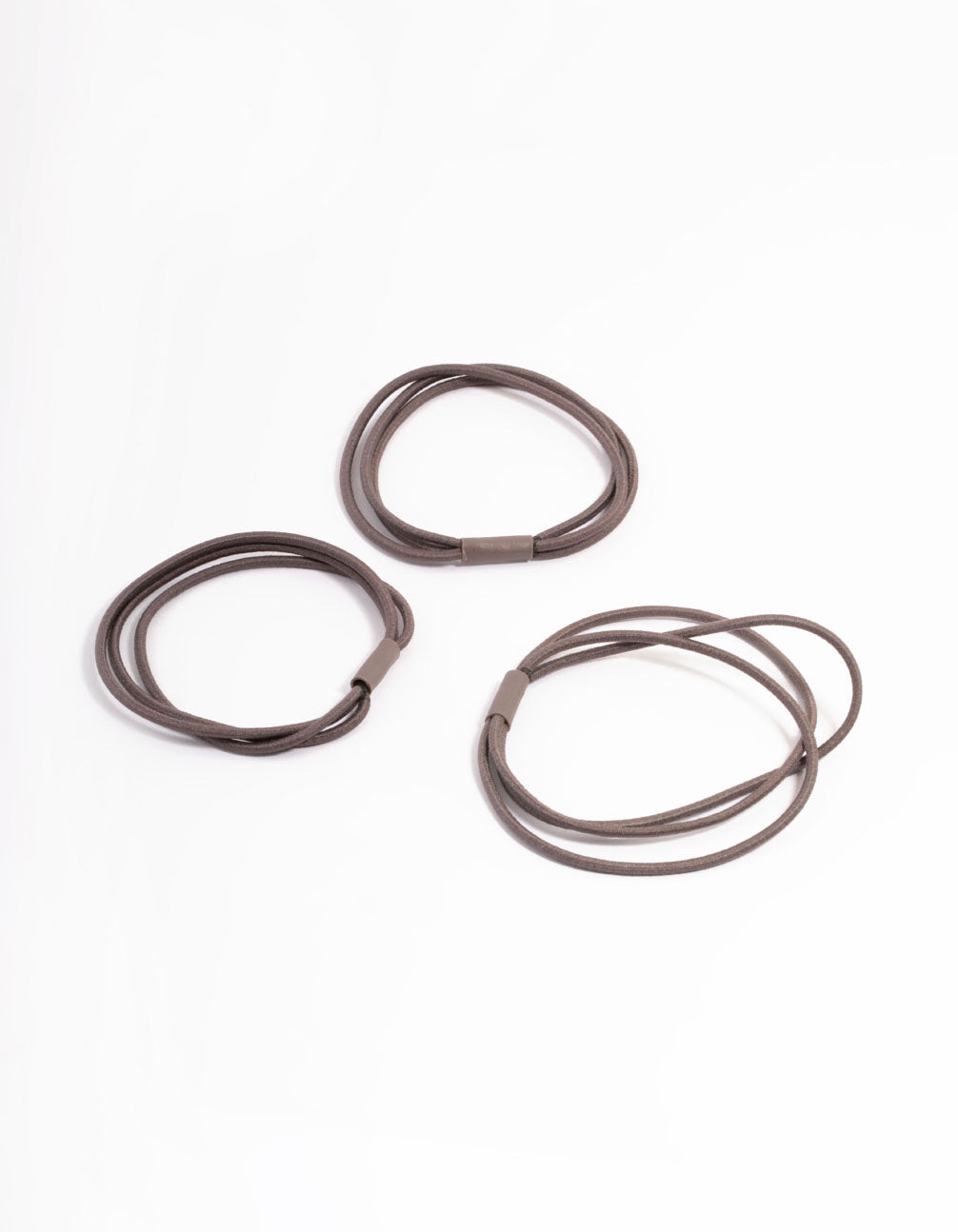 Brown Fabric Hair Tie Pack