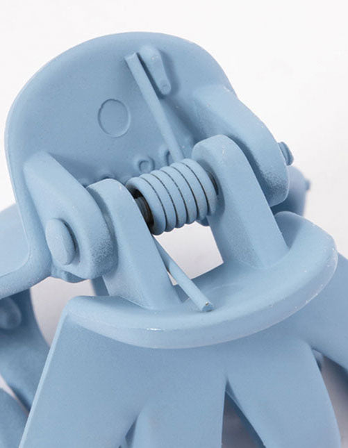 Blue Four Prong Mini Hair Claw Clip