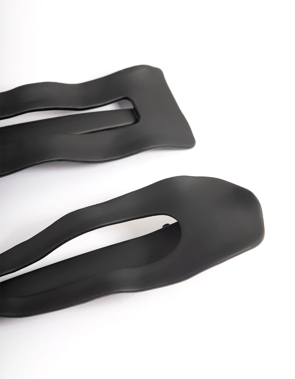 Coated Black Mixed Hair Clips Pack