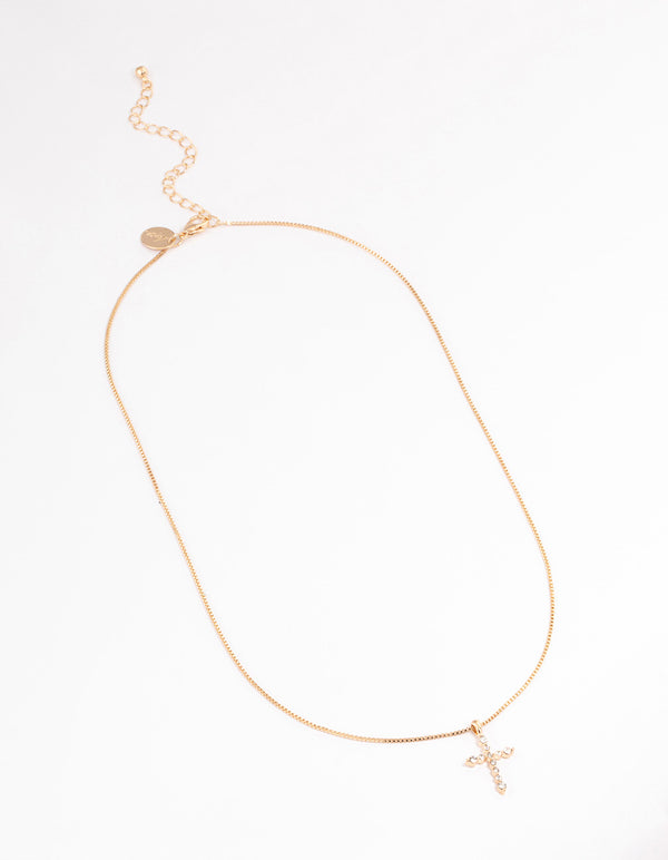 Gold Elegant Cross Necklace