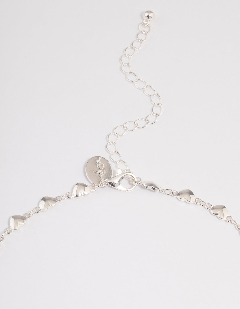 Silver Puffy Heart Choker