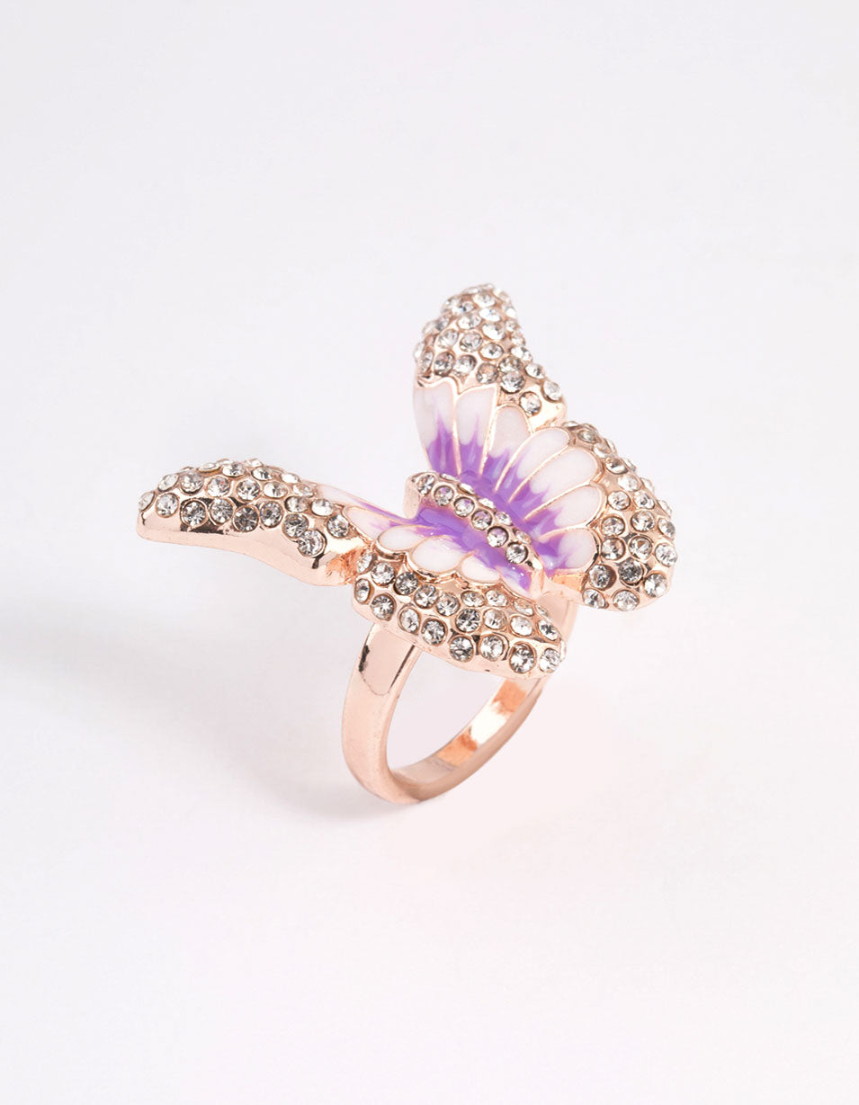 Rose Gold Grand Butterfly Ring