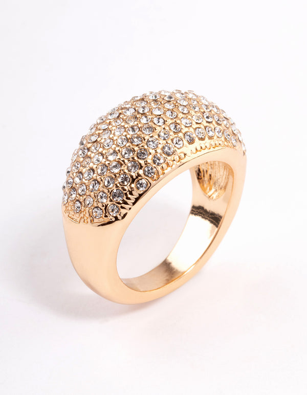 Gold Pave Dome Ring