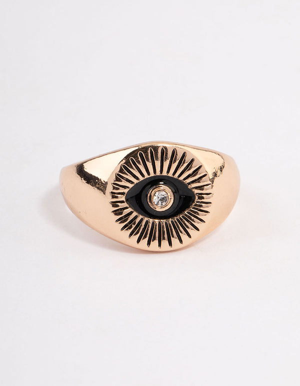 Black Gazing Eye Ring