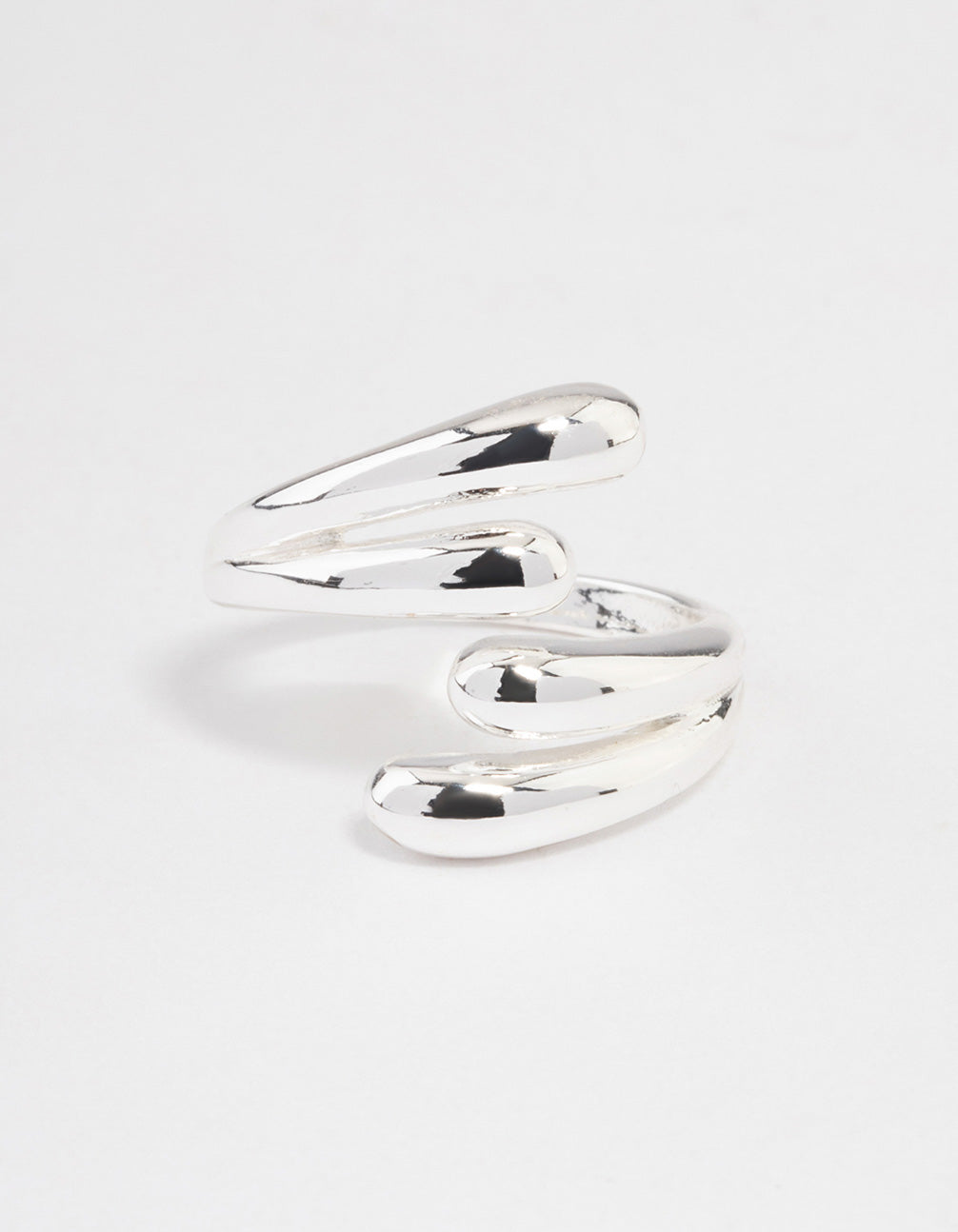 Silver Plated Double Row Wrap Ring