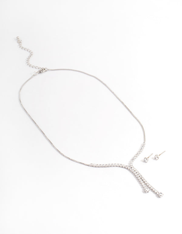 Silver Cubic Zirconia Multi Jewellery Set