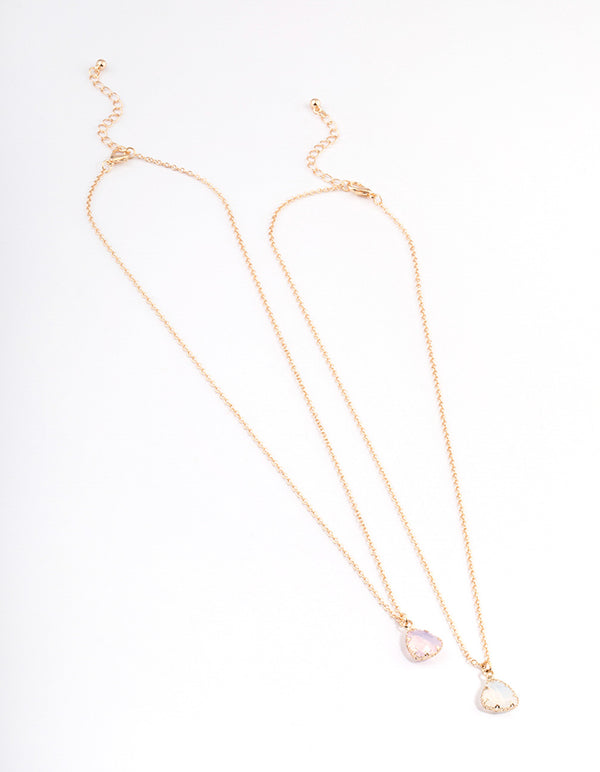 Gold Facet Claw Necklace Pack