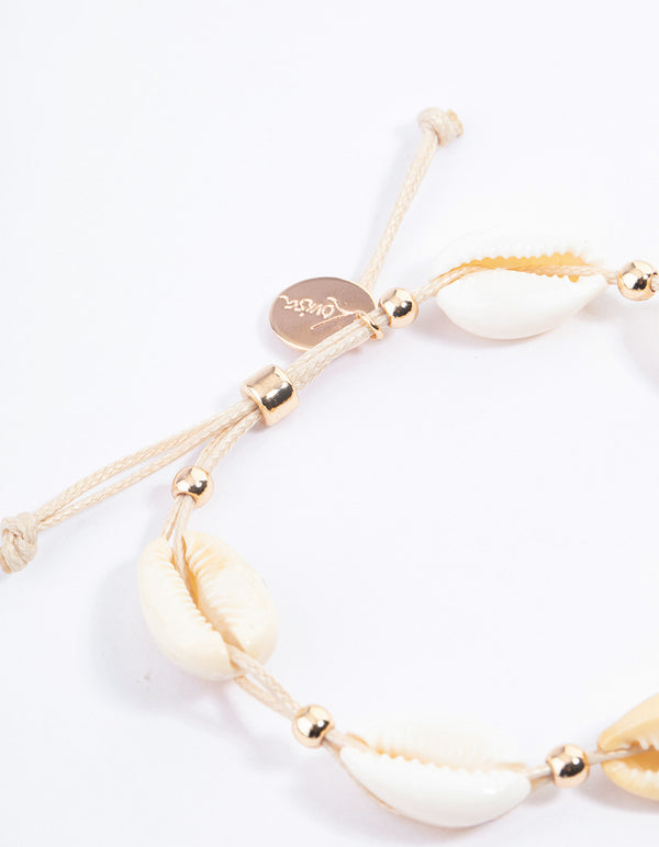 Gold Shell Toggle Bracelet