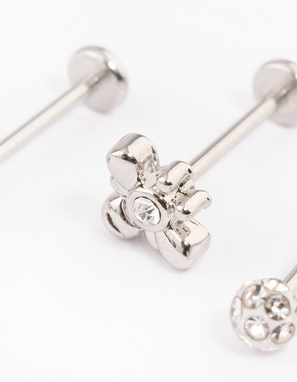 Surgical Steel Cubic Zirconia Bee Flat Back Pack