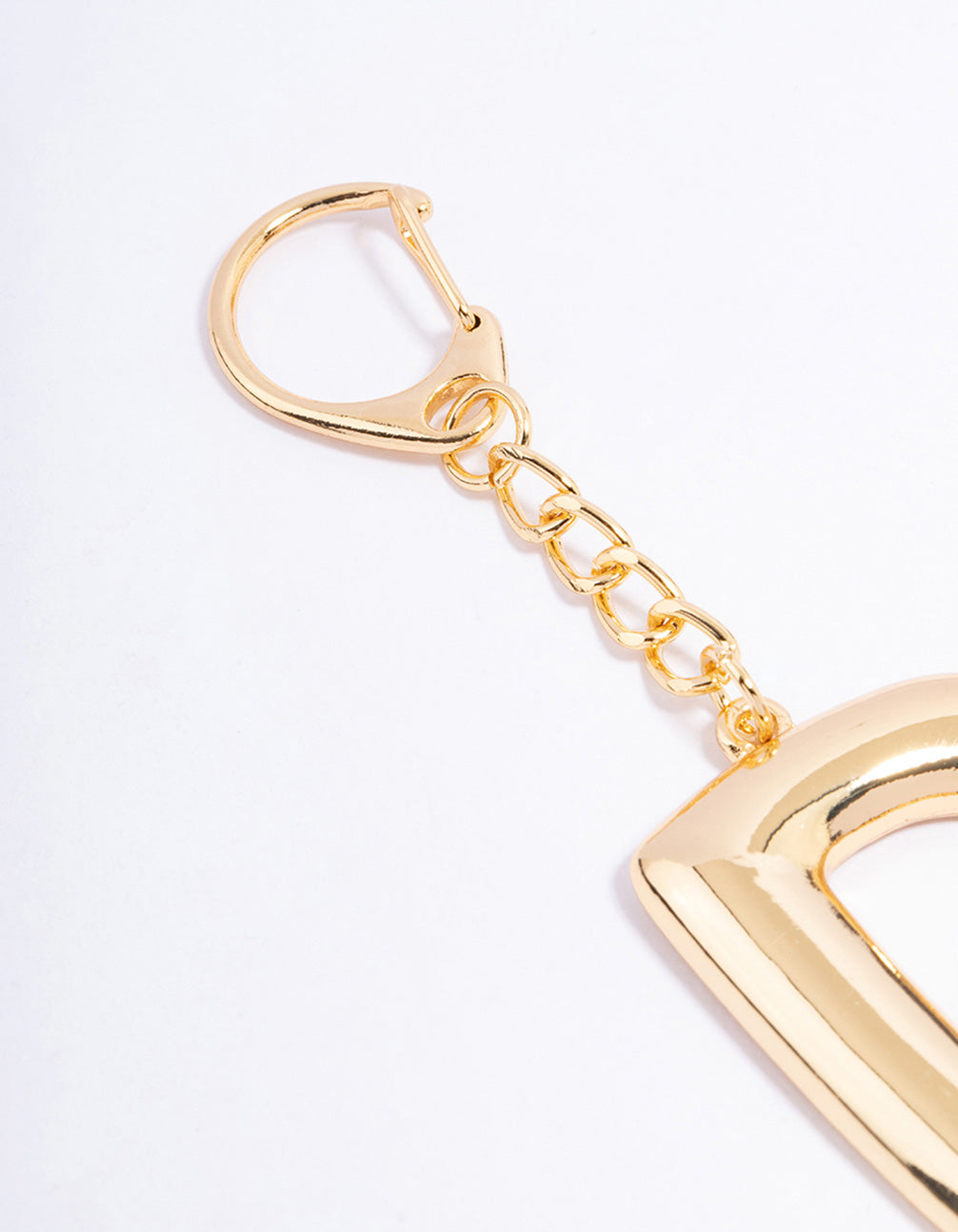 Gold Plated Letter 'D' Initial Key Ring