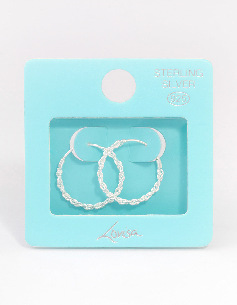 Sterling Silver Chain Hoop Earrings