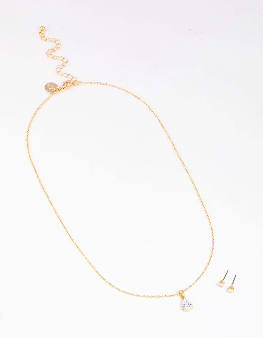 Silver Pearl Drop Necklace & Earring Set