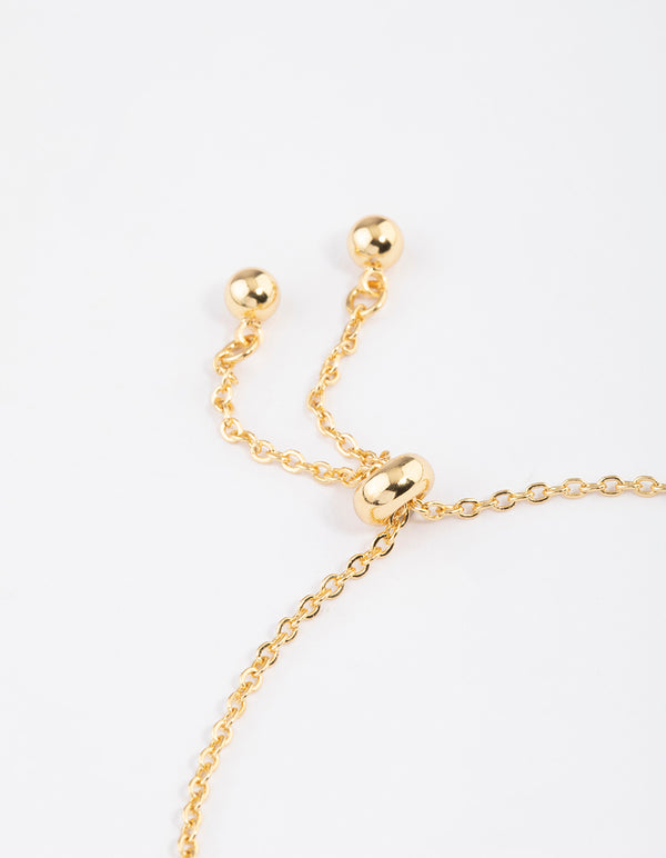 Gold Plated Taurus Script Bracelet