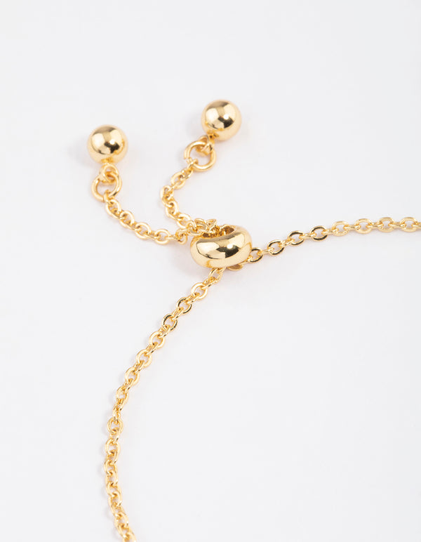 Gold Plated Capricorn Script Bracelet
