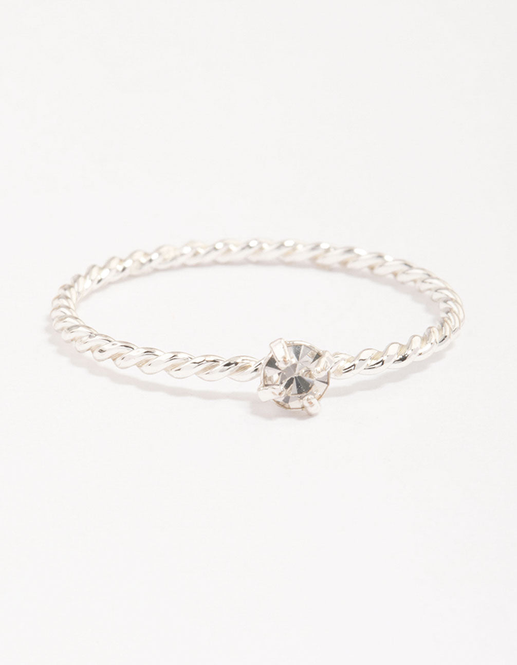 Silver Plated Cubic Zirconia Butterfly Ring Pack