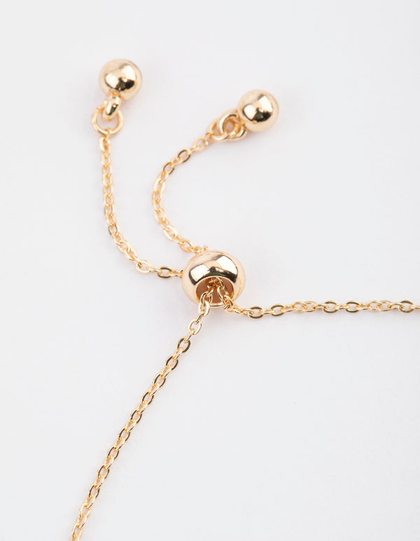 Gold Pave Mini Heart Bracelet