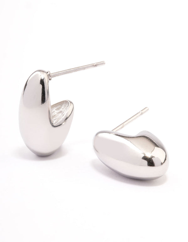 Surgical Steel Curved Bubble Stud Earrings