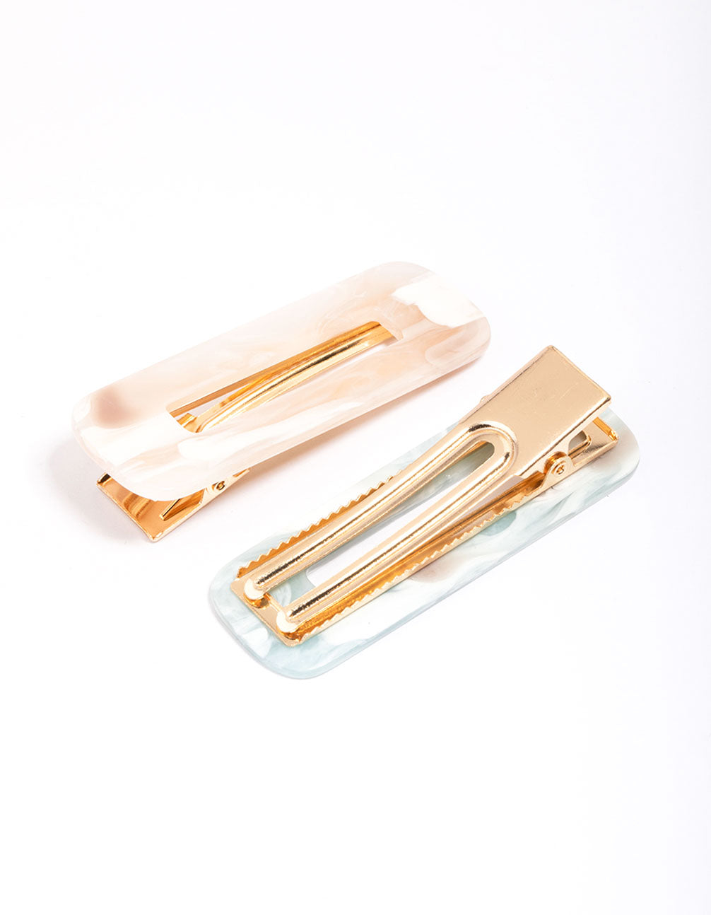 Acrylic Marble Hair Clip Pack