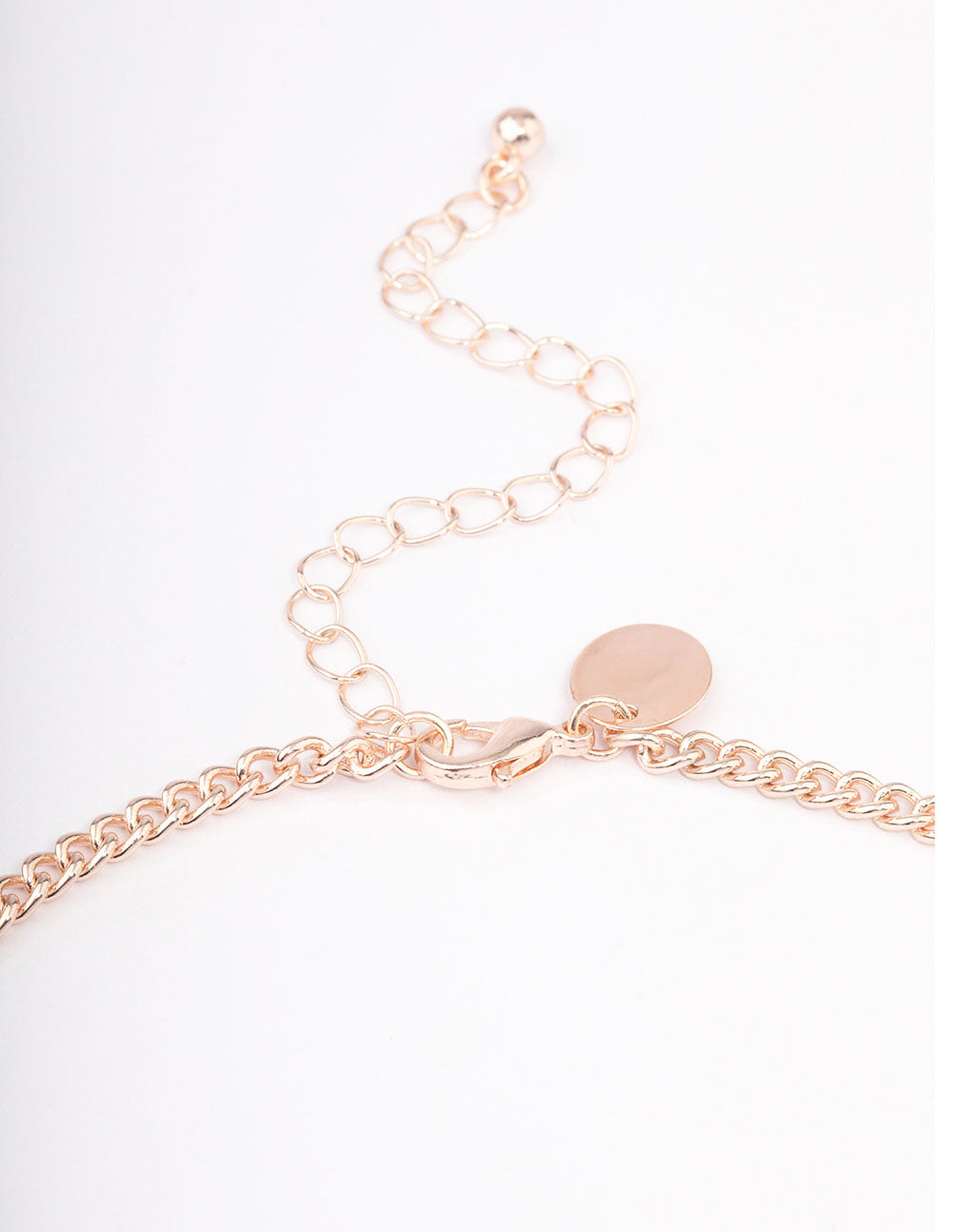 Rose Gold Marquise Mixed Double Row Necklace