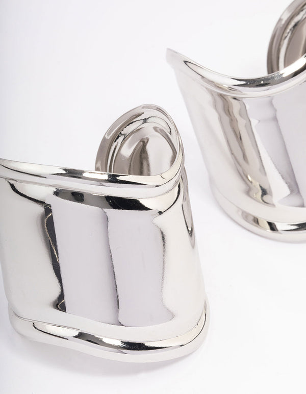 Silver Statement Large Wrist Cuffs