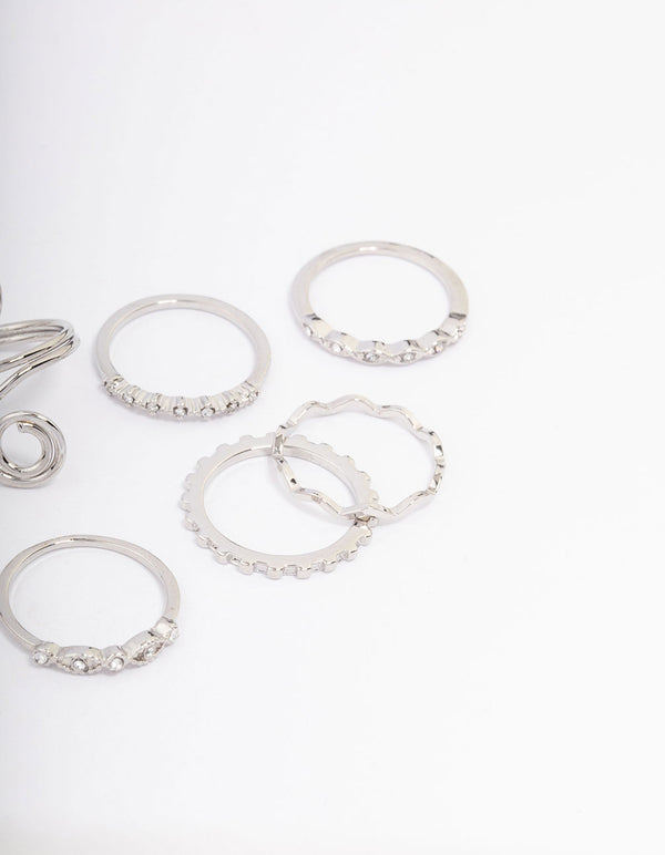 Silver Swirl Multi-Ring Pack