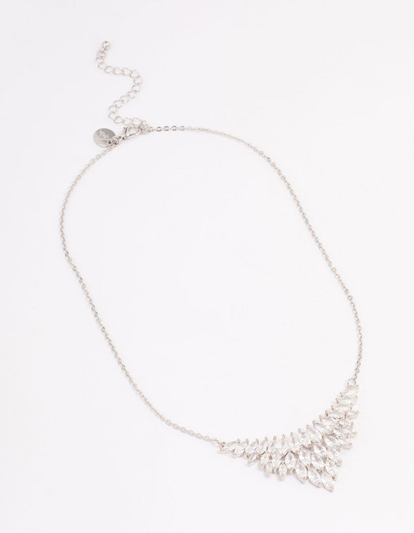 Silver Cubic Zirconia Short Necklace