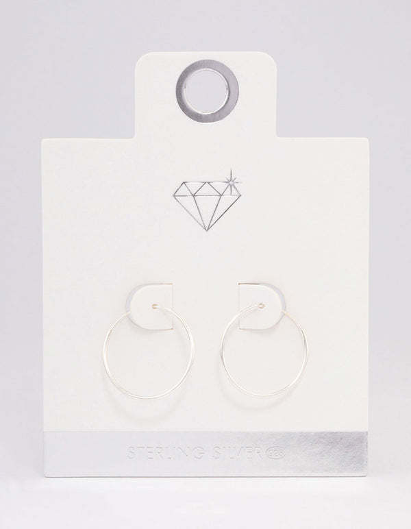 Sterling Silver Hoop Earrings 20mm