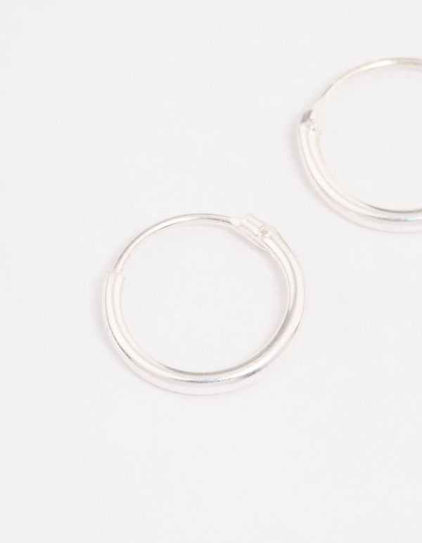 Sterling Silver Hoop Earrings 10mm