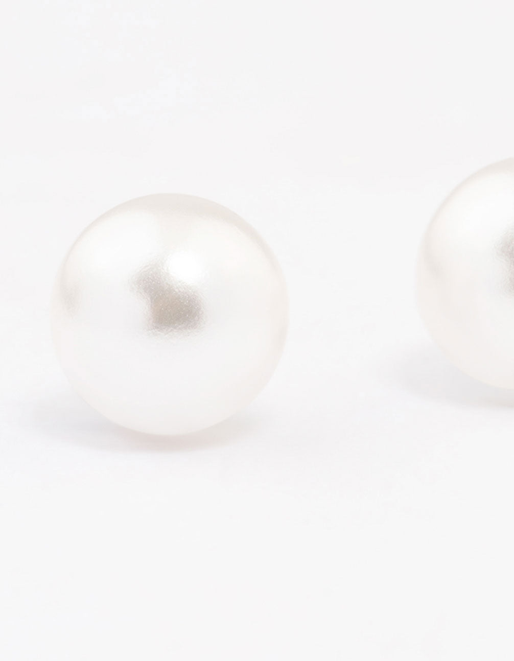Sterling Silver Pearl Stud Earrings 8mm