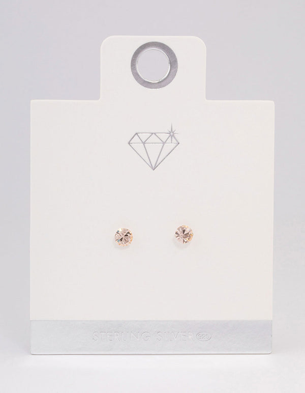 Sterling Silver Pearl Stud Earrings