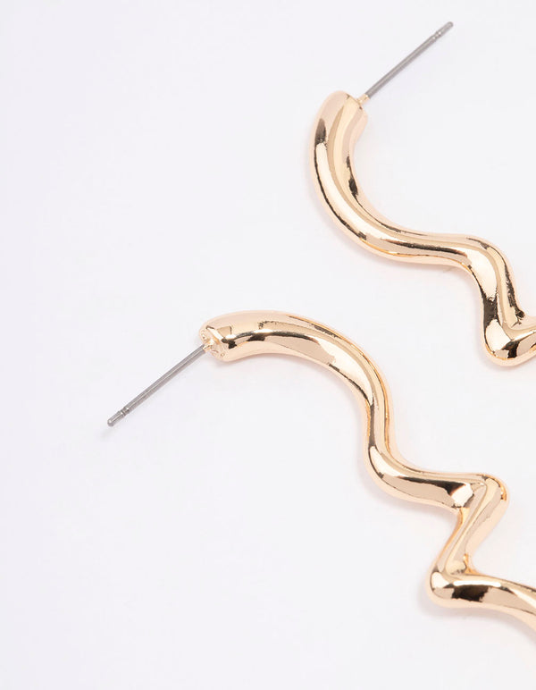 Gold Drip Drop Earrings