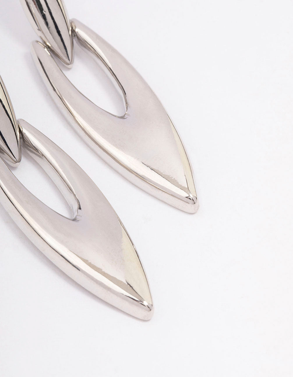 Silver Fine Pointed Drop Earrings