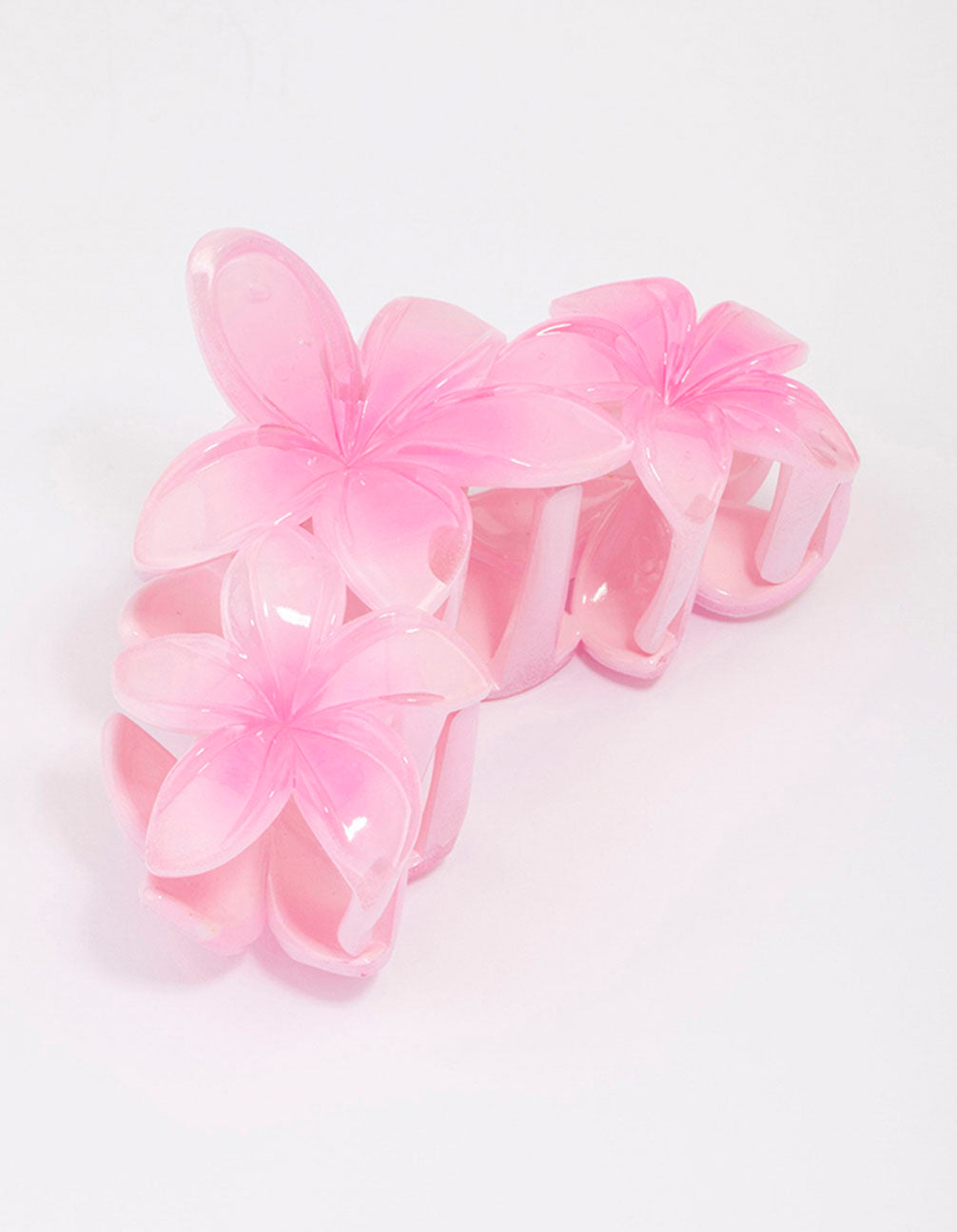 Pink Trio Tropical Flower Hair Claw