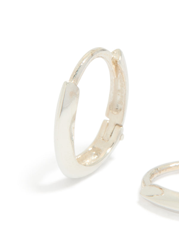 Sterling Silver Chubby Hoop Earrings