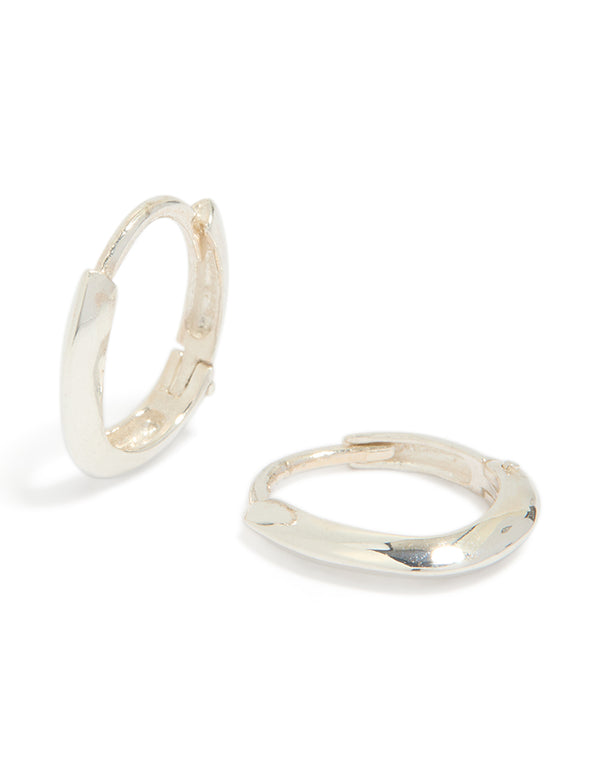 Sterling Silver Chubby Hoop Earrings