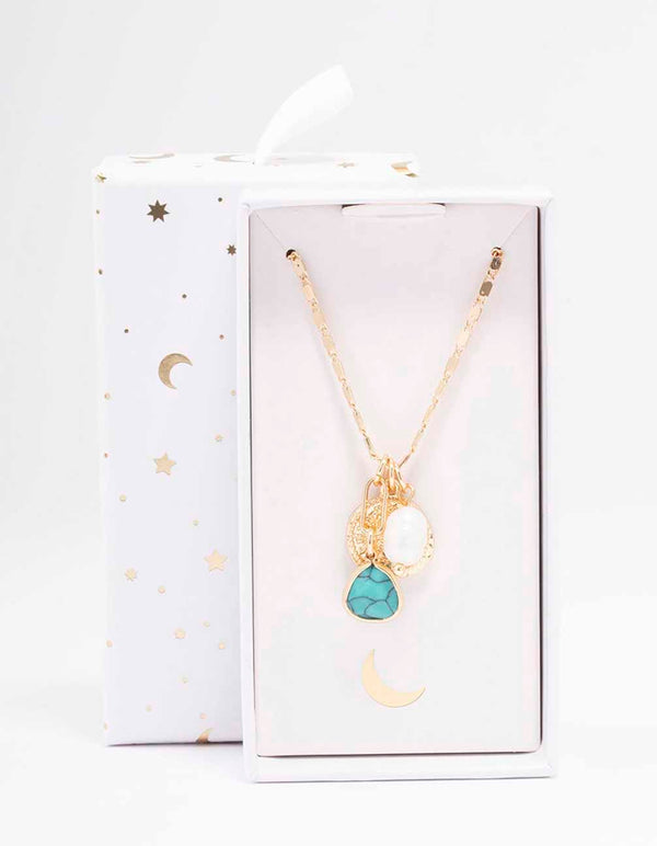 Gold Coin Freshwater Pearl Coin Necklace