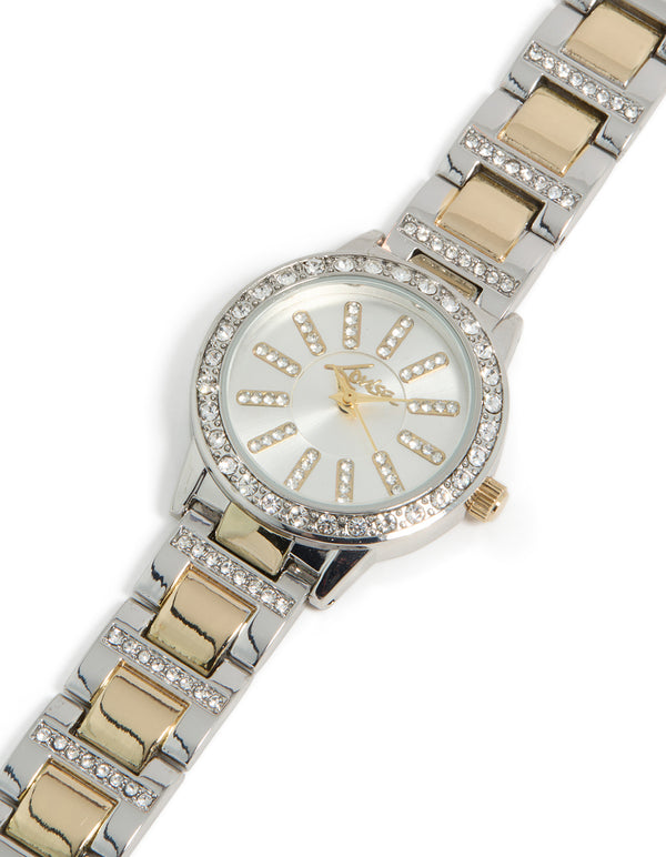 Gold Rectangle Face Classic Watch