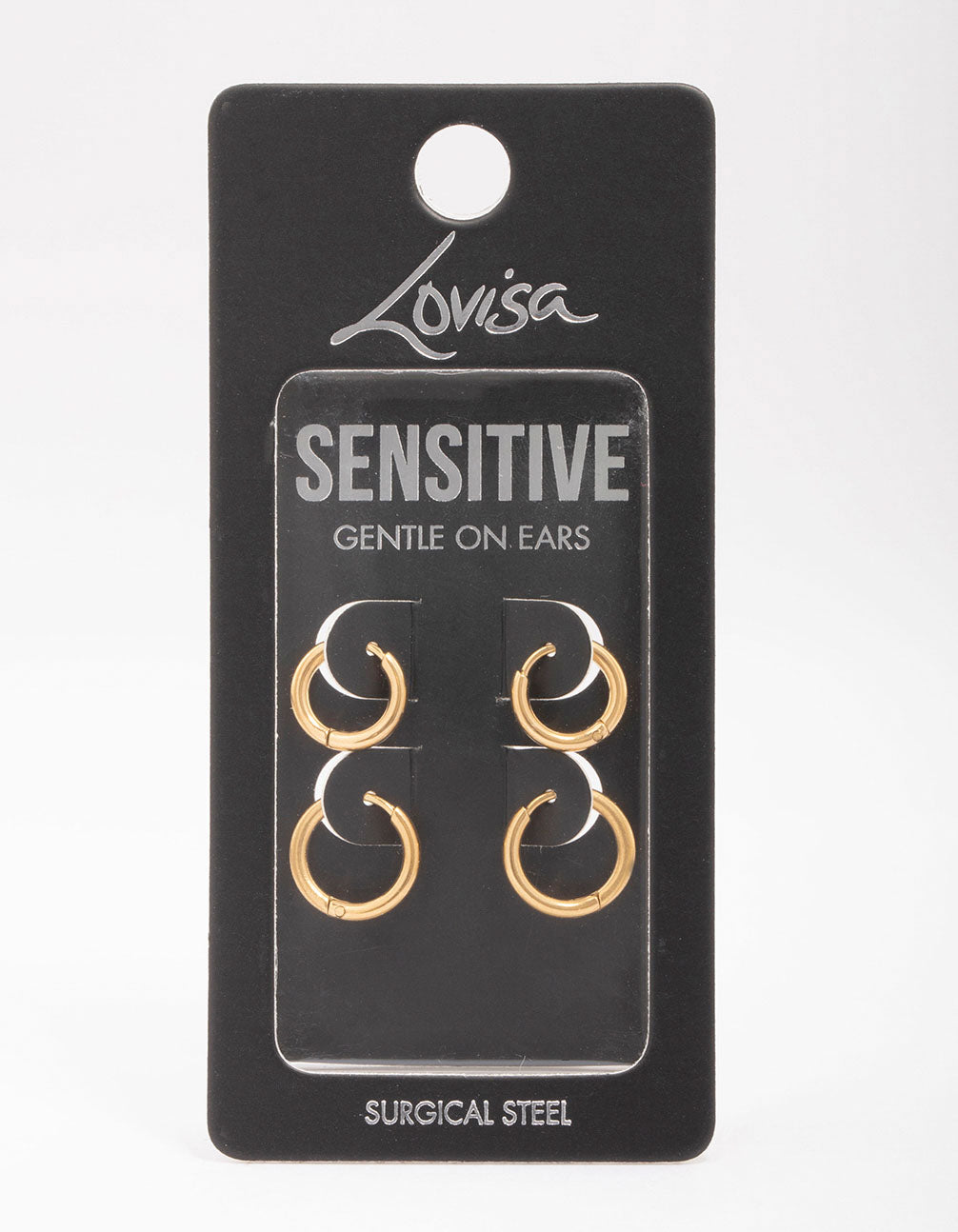 Gold Plated Surgical Steel Classic Hoop Earring Pack