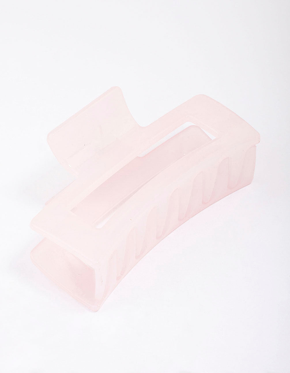 Pastel Pink Rectangular Hair Claw Clip