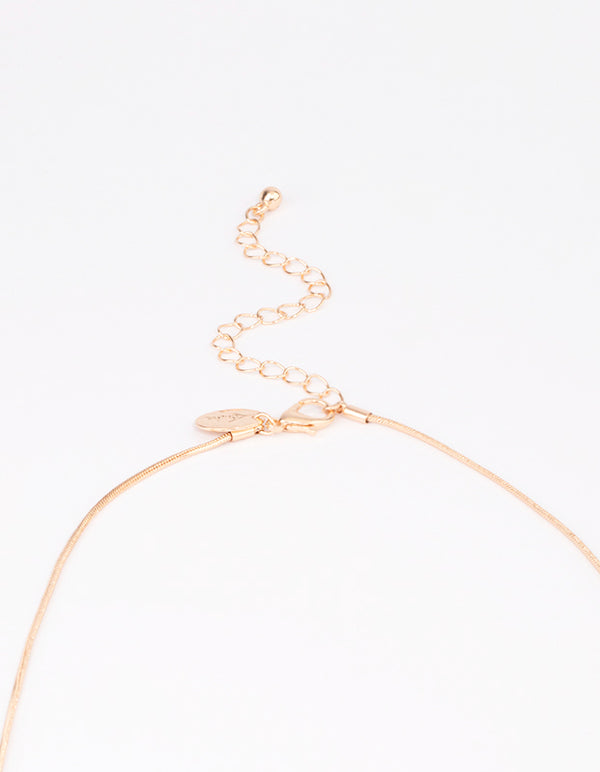 Gold Diamante Long Tassel Necklace