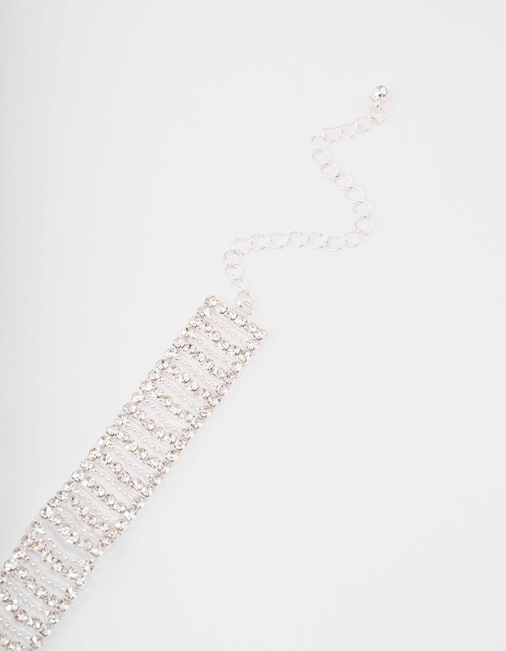 Silver Cubic Zirconia Solitaire Choker