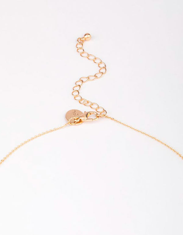 Gold Mixed Charm Long Chain Necklace