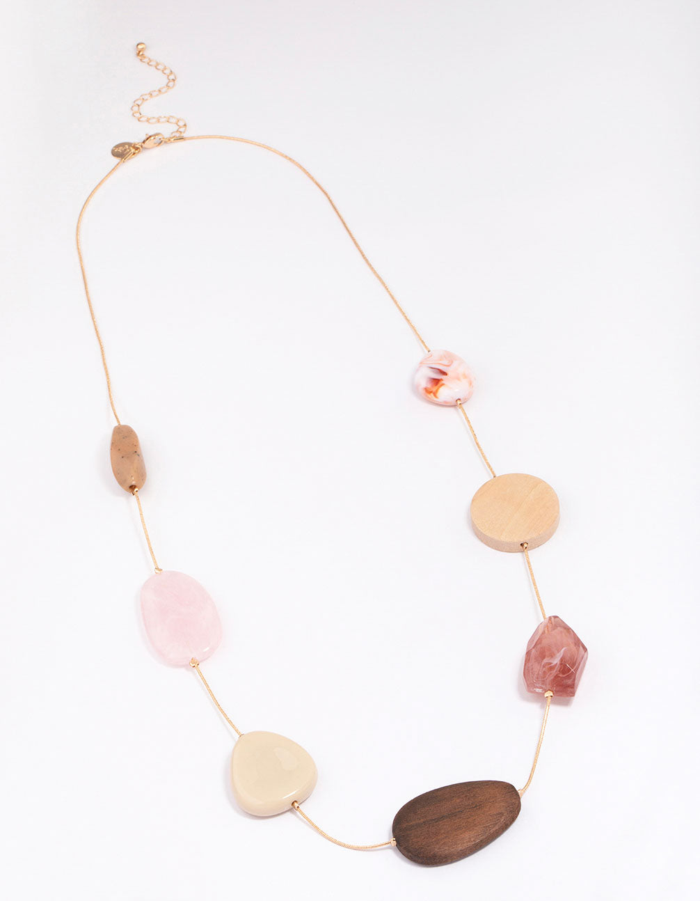 Gold Large Round Circle Chain Necklace