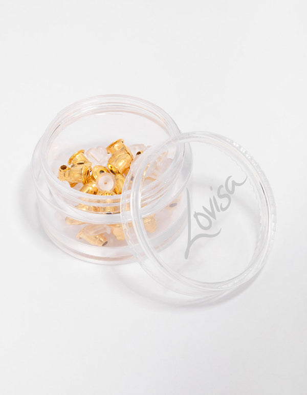 Gold & Silicone Mixed Earring Backing Kit