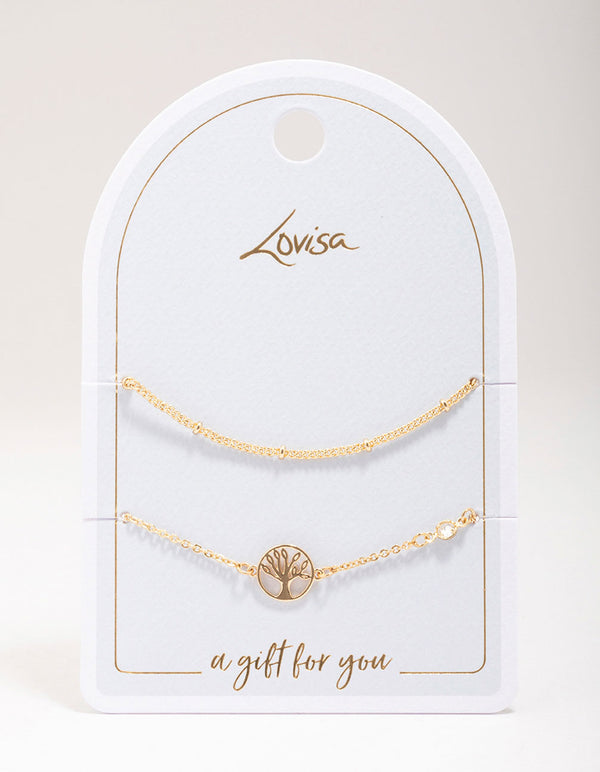 Gold Tree of Life Bracelet Pack